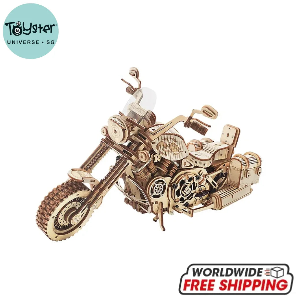 Robotime Rokr Cruiser Motorcycle Lk504 3D Wooden Puzzle Dropship
