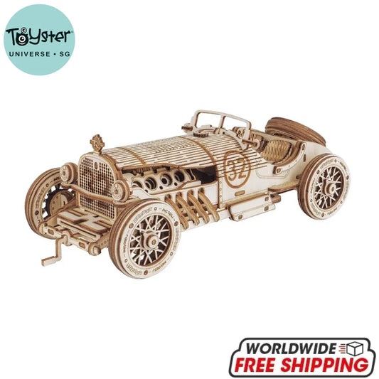 Robotime Rokr Grand Prix Car Scale Model 3D Wooden Puzzle Mc401 Dropship