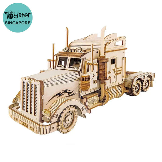 Robotime Rokr Heavy Truck Scale Model 3D Wooden Puzzle Mc502 Dropship