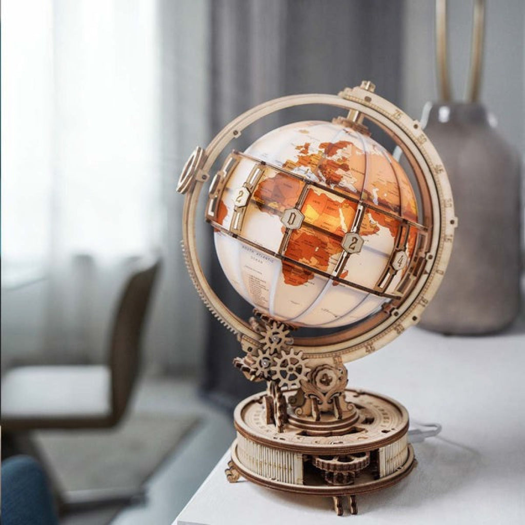 Robotime Rokr Luminous Globe 3D Wooden Puzzle St003 Dropship