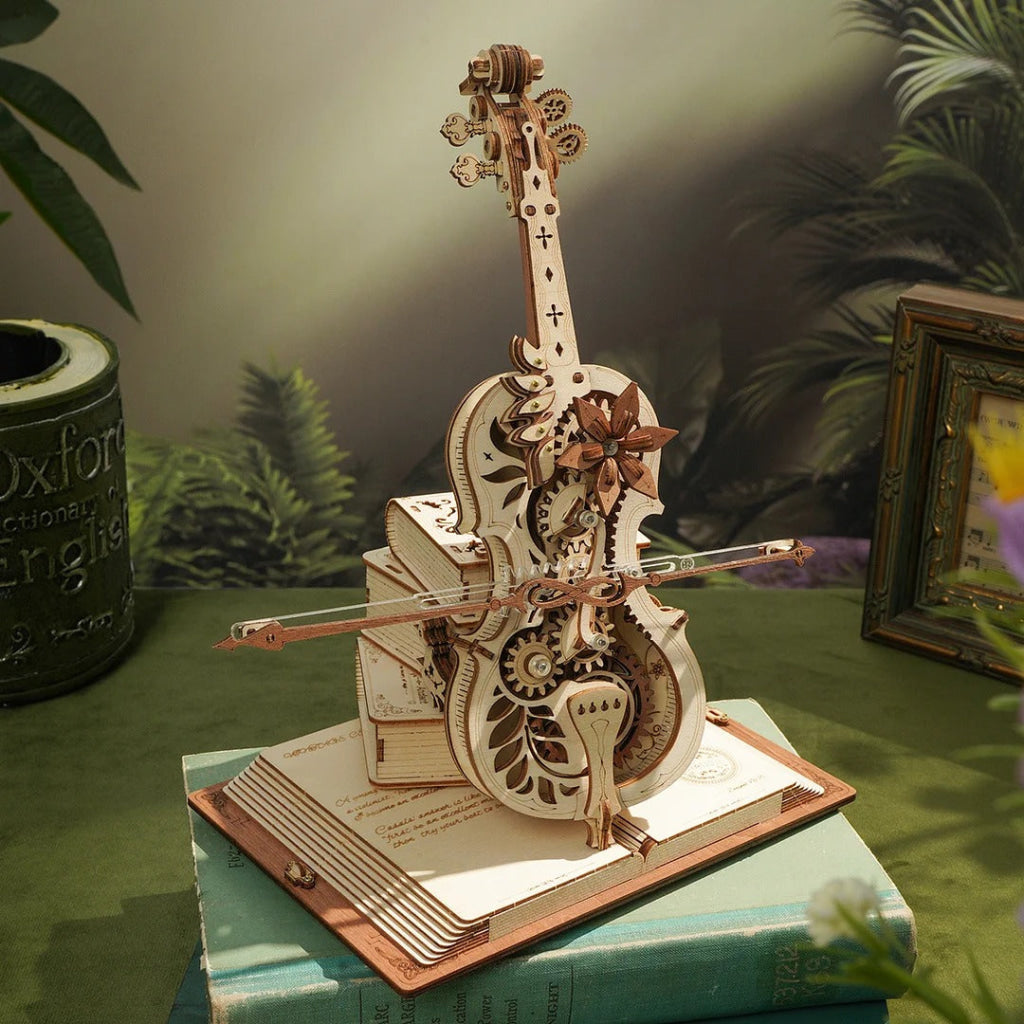 MUSICUS! King of Rock'n'Roll 返礼品 Robotime ROKR Magic Cello Mechanical Music Box 3D Wooden Puzzle