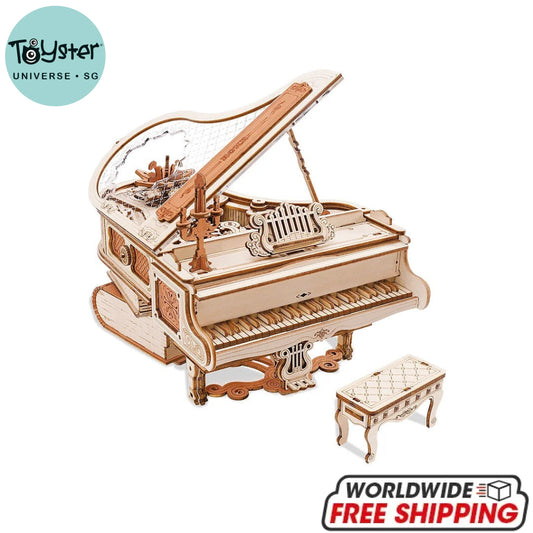 Robotime Rokr Magic Piano Mechanical Music Box 3D Wooden Puzzle Amk81 Dropship