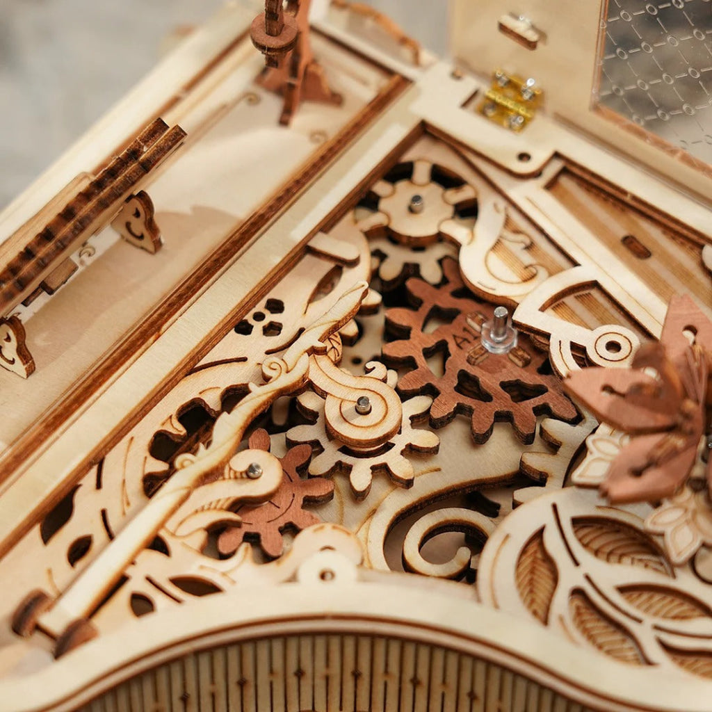 Robotime Rokr Magic Piano Mechanical Music Box 3D Wooden Puzzle Amk81 Dropship