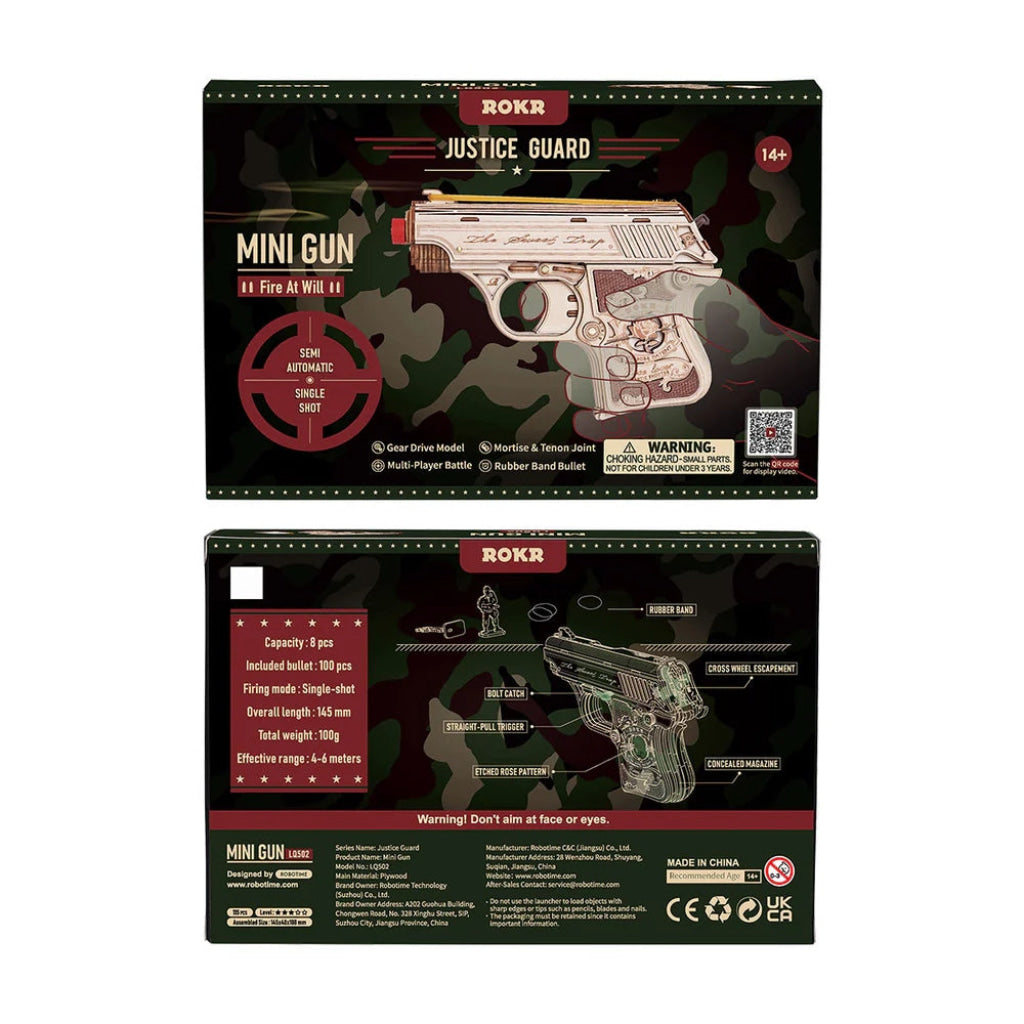 Robotime ROKR Mini Toy Blaster 3D Wooden Puzzle LQ502 - Robotime