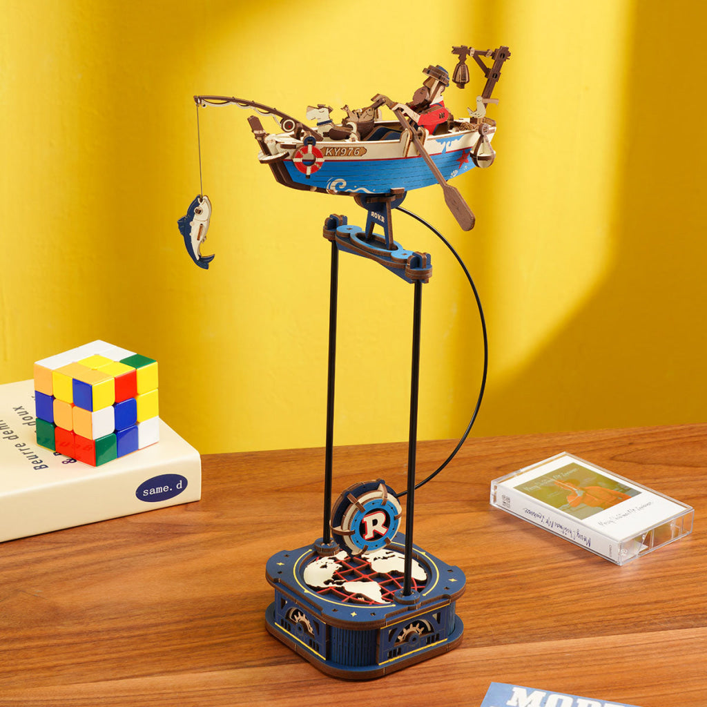 Robotime ROKR Ocean Fisher DIY Pendulum Toy 3D Puzzle MCD02 Dropship