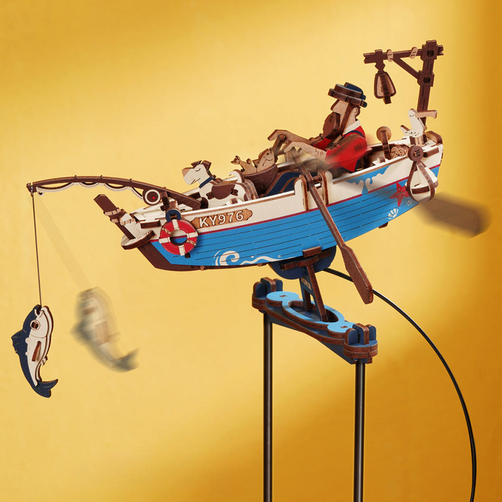 Robotime ROKR Ocean Fisher DIY Pendulum Toy 3D Puzzle MCD02 Dropship