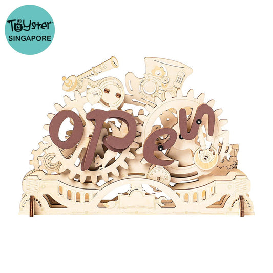 Robotime Rokr Open Closed Sign 3D Wooden Puzzle Lk506 Dropship