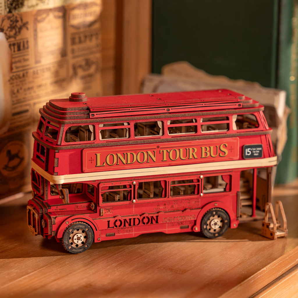 Robotime ROKR Rolife London Tour Bus 3D Wooden Puzzle TGM02 Dropship