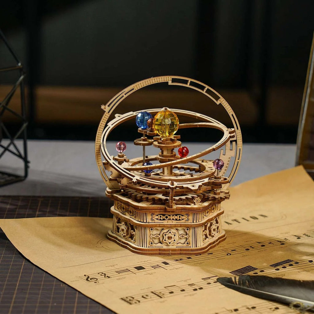 Robotime Rokr Starry Night Orrery Mechanical Music Box Amk51 Dropship