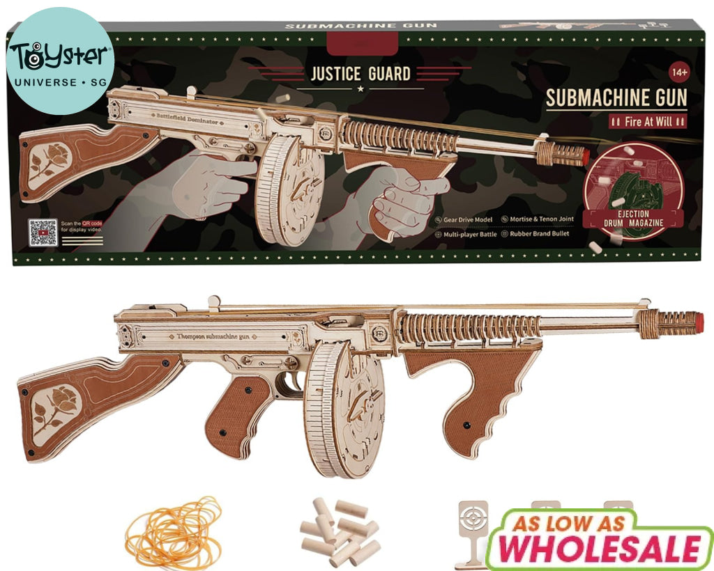 Robotime ROKR Thompson Submachine Blaster Toy 3D Wooden Puzzle Dropship