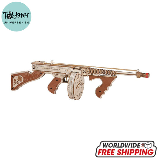Robotime Rokr Thompson Submachine Blaster Toy 3D Wooden Puzzle Lqb01 Dropship