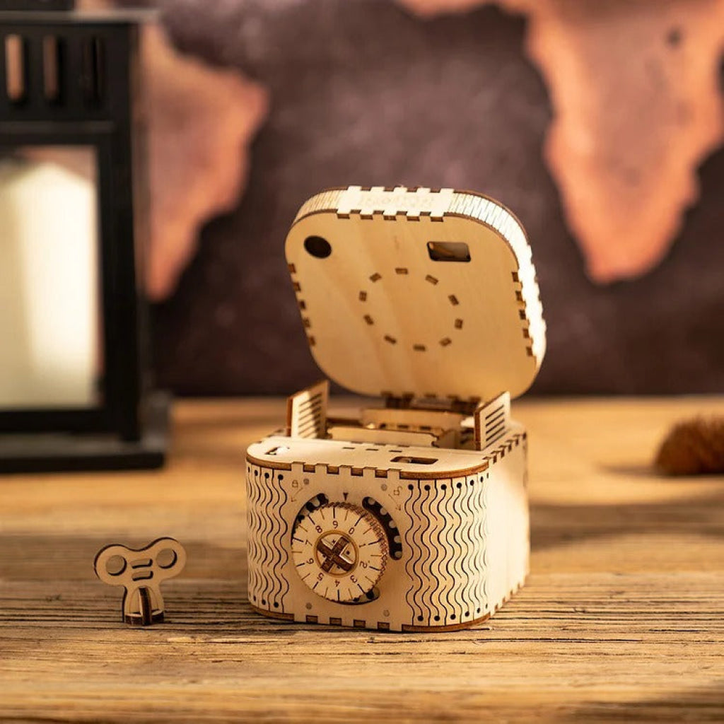 Robotime Rokr Treasure Box Mechanical Gears 3D Wooden Puzzle Lk502 Dropship