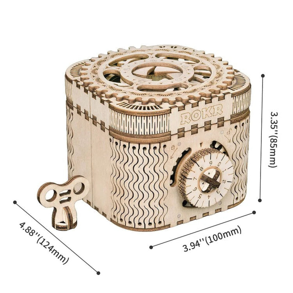 Robotime Rokr Treasure Box Mechanical Gears 3D Wooden Puzzle Lk502 Dropship