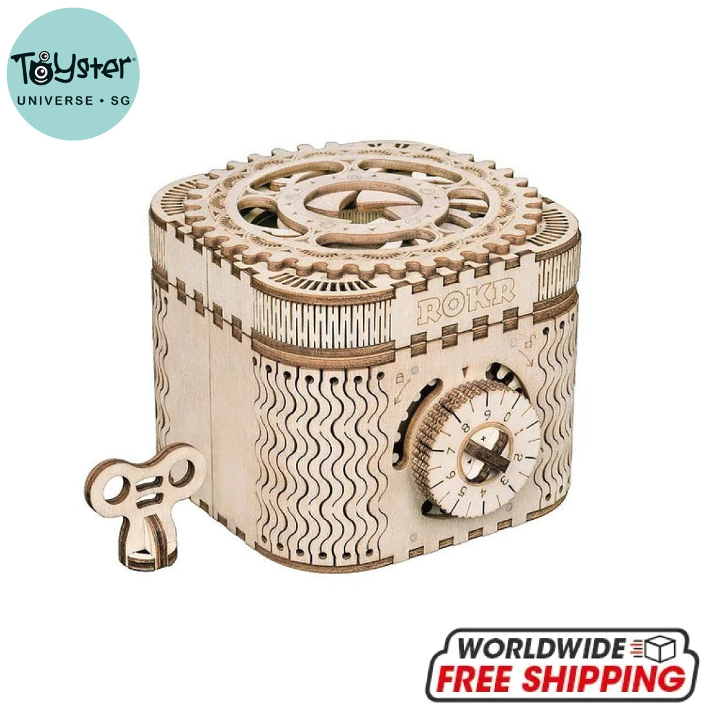 Robotime Rokr Treasure Box Mechanical Gears 3D Wooden Puzzle Lk502 Dropship