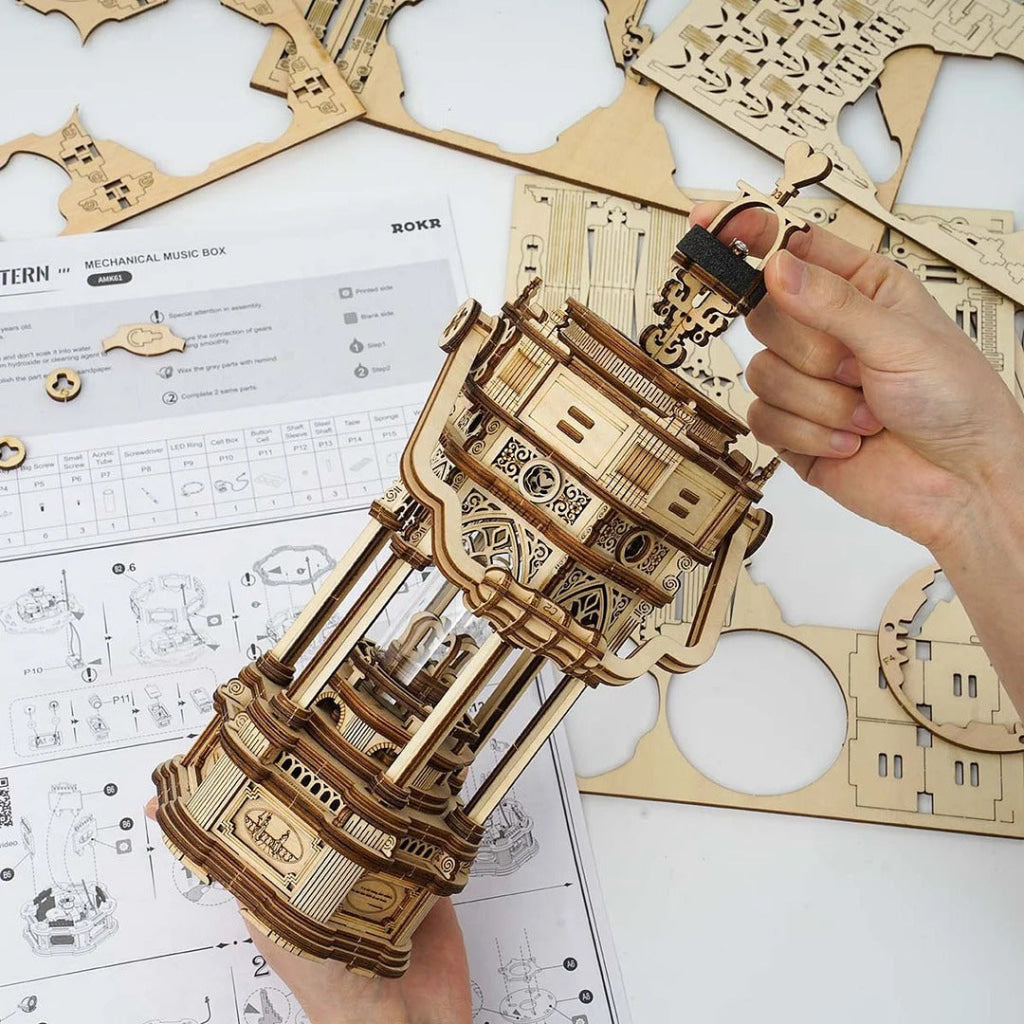 Robotime Rokr Victorian Lantern Mechanical Music Box Amk61 Dropship