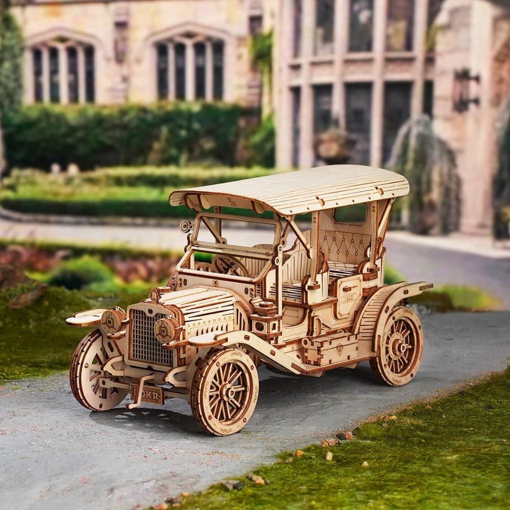 Robotime Rokr Vintage Car 3D Wooden Puzzle Mc801 Dropship