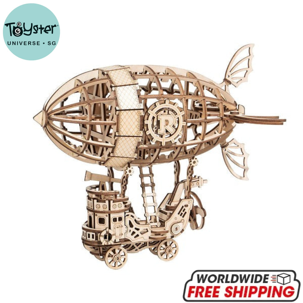 Robotime Rolife Airship Model 3D Wooden Puzzle Tg407 Dropship