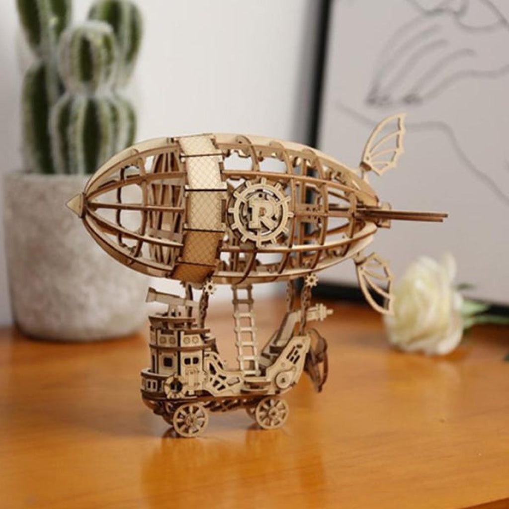 Robotime Rolife Airship Model 3D Wooden Puzzle Tg407 Dropship