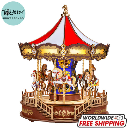 Robotime Rolife Classic Carousel 3D Wooden Puzzle AMC01 Dropship