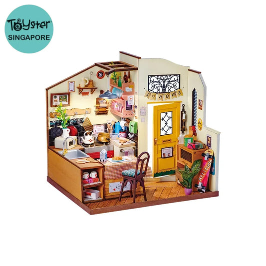 Robotime Rolife Cozy Kitchen Diy Miniature House Kit Dg159 Dropship