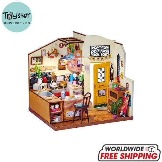 Robotime Rolife Cozy Kitchen Diy Miniature House Kit Dg159 Dropship