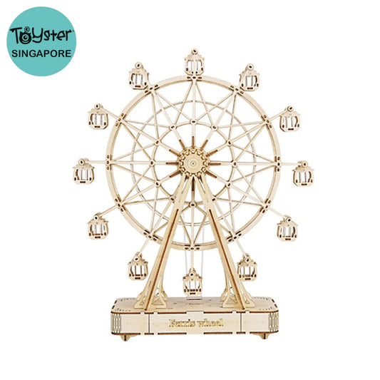 Robotime Rolife Ferris Wheel 3D Wooden Puzzle Music Box Tgn01 Dropship