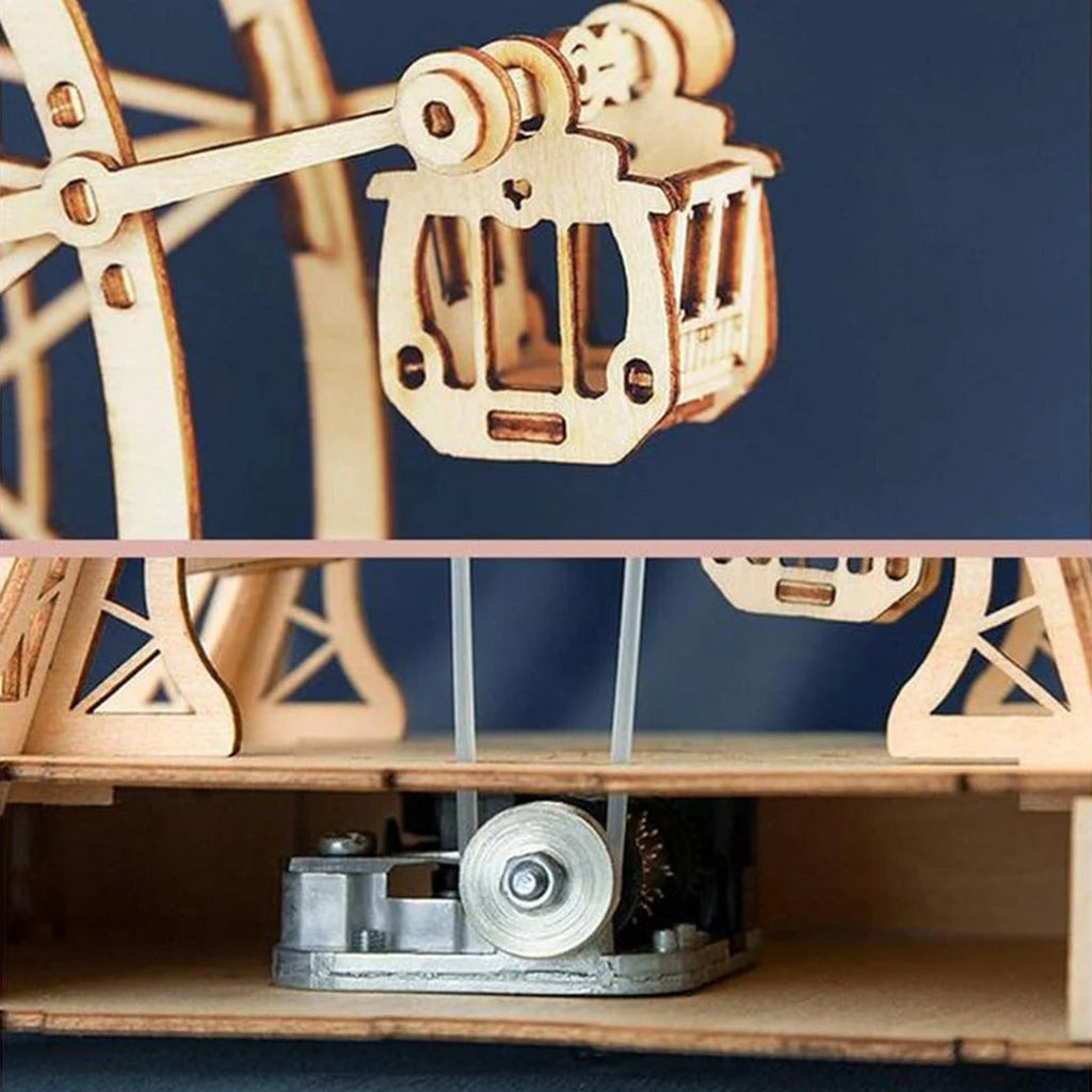 Robotime Rolife Ferris Wheel 3D Wooden Puzzle Music Box Tgn01 Dropship