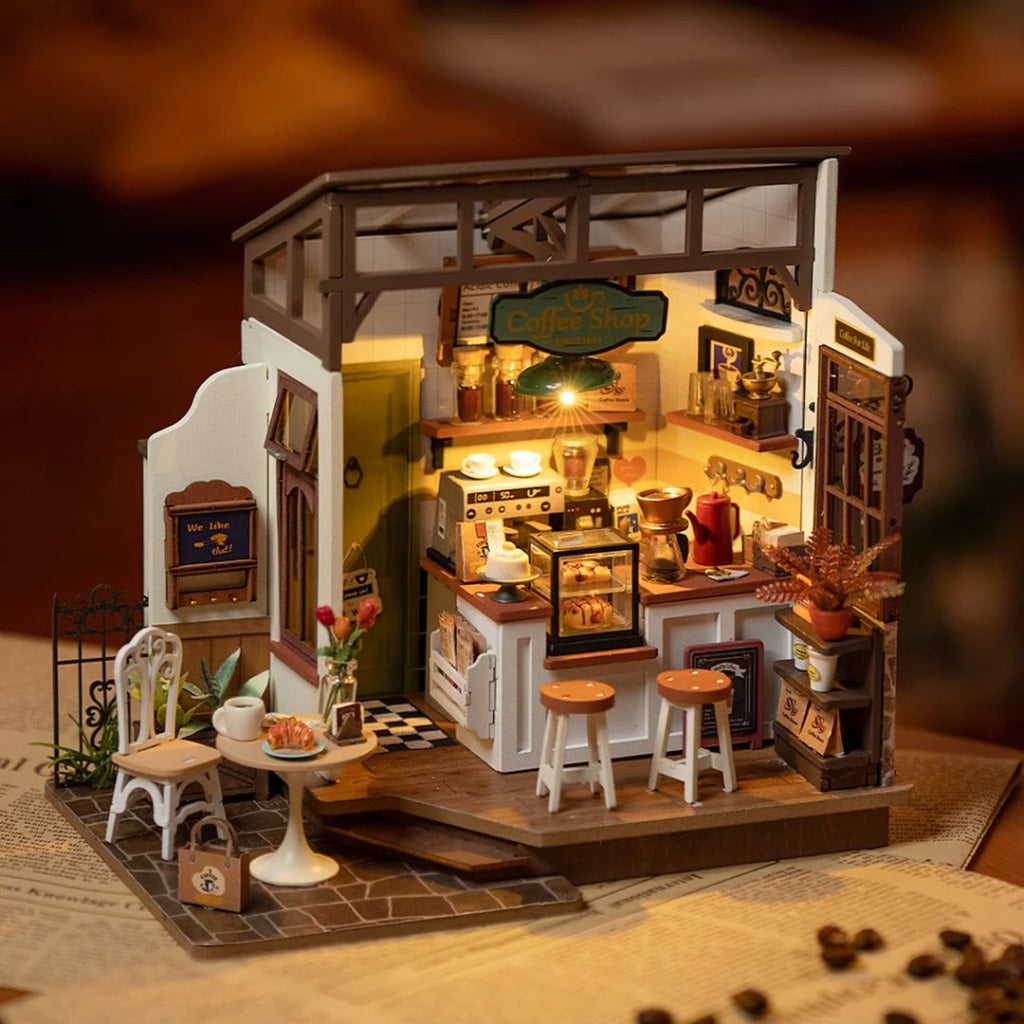 Robotime Rolife Flavory Café Miniature House Kit Dg162 Dropship