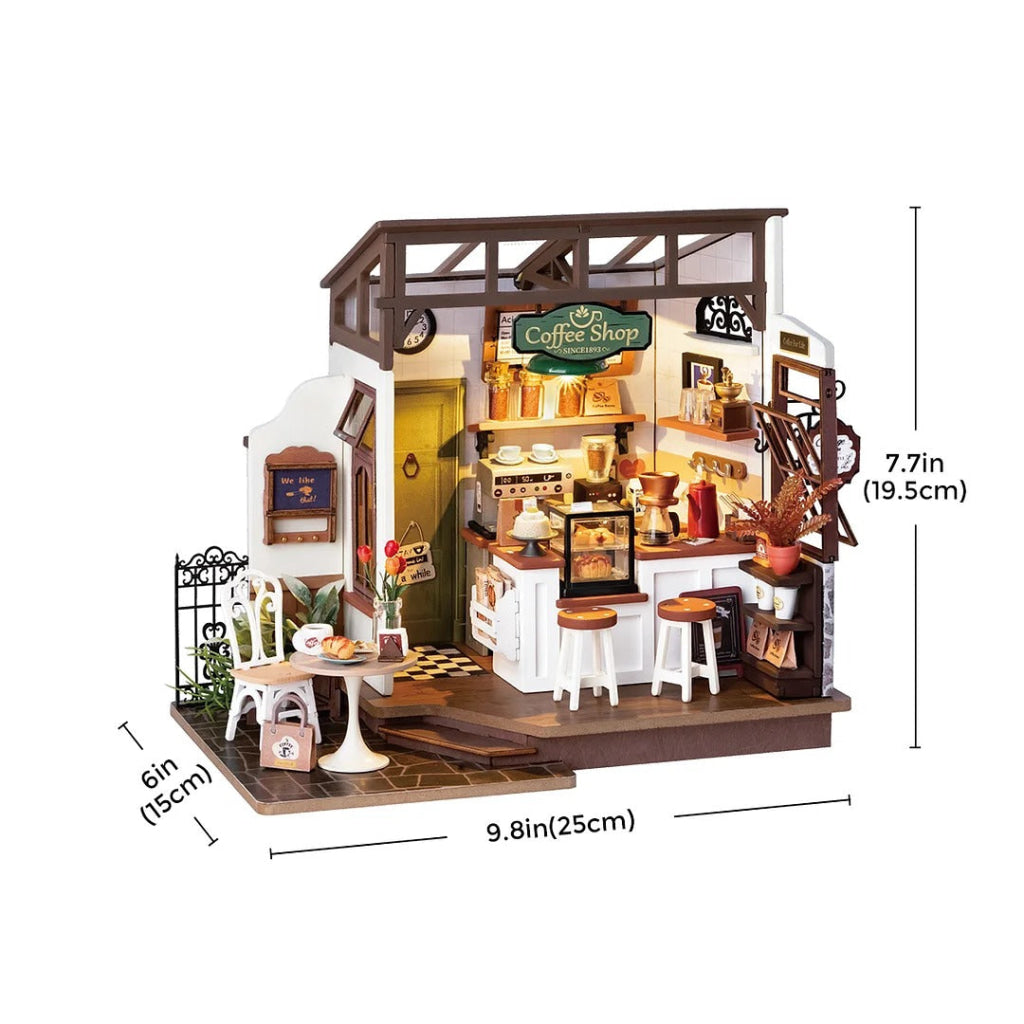 Robotime Rolife Flavory Café Miniature House Kit Dg162 Dropship