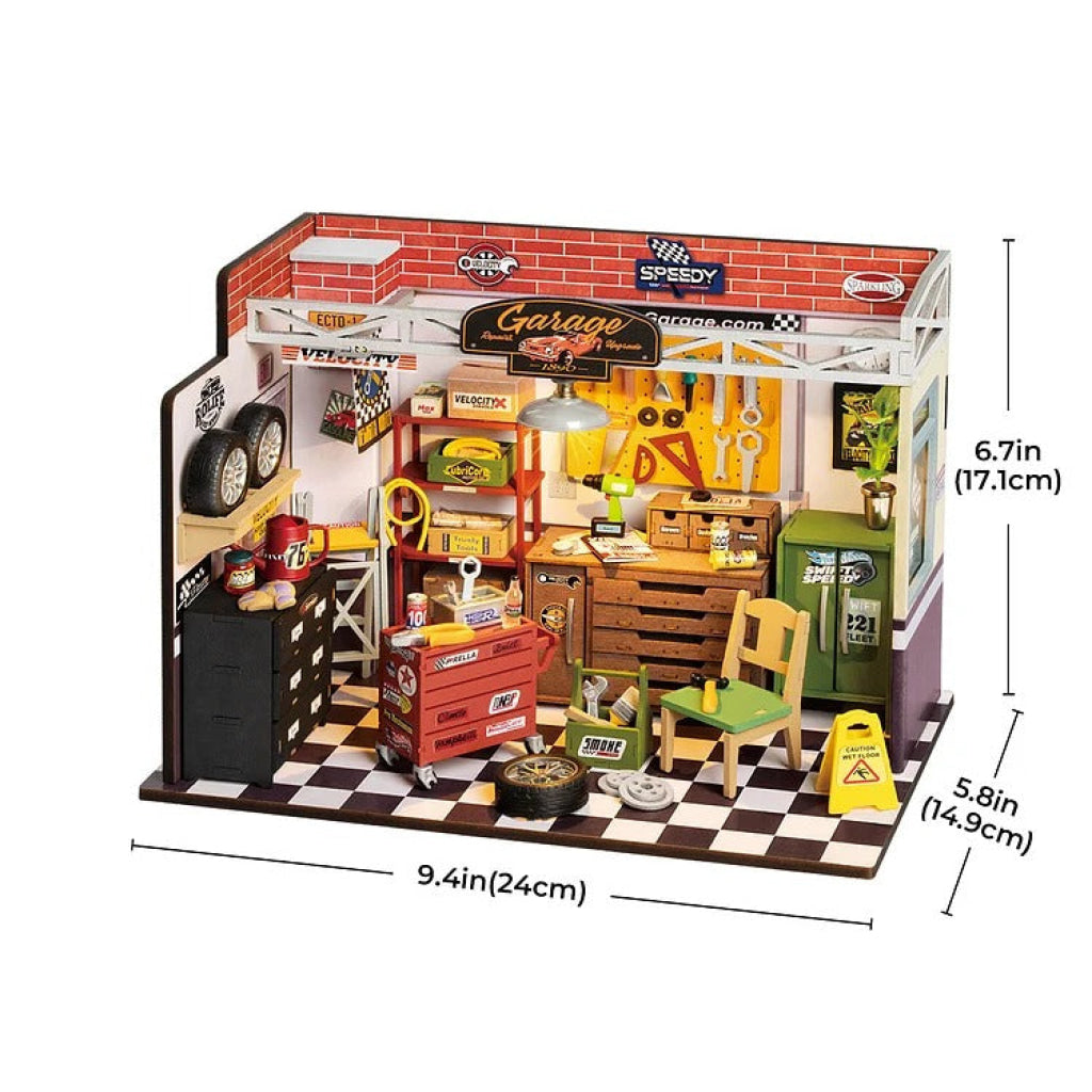 Robotime Rolife Garage Workshop Diy Miniature House Kit Dg165 Dropship