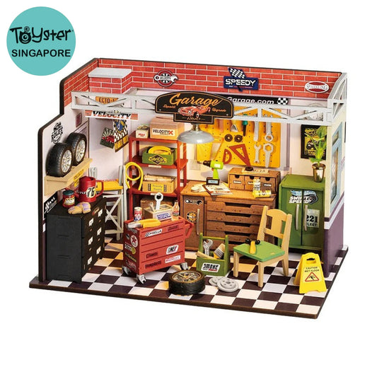 Robotime Rolife Garage Workshop Diy Miniature House Kit Dg165 Dropship