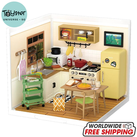 Robotime Rolife Happy Meals Kitchen Diy Plastic Miniature House Dw008 Dropship