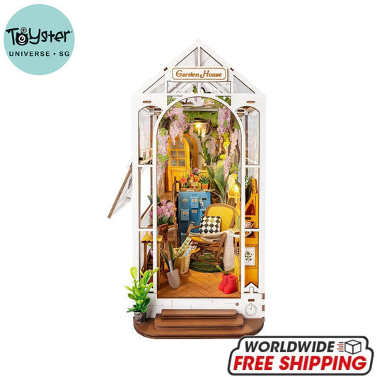Robotime Rolife Holiday Garden House Diy Book Nook Shelf Insert Tgb06 Dropship