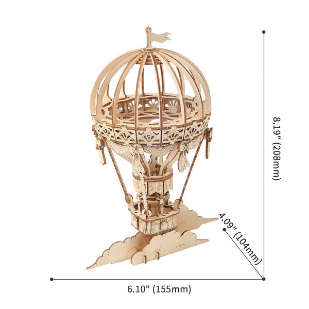 Robotime Rolife Hot Air Balloon 3D Wooden Puzzle Tg406 Dropship