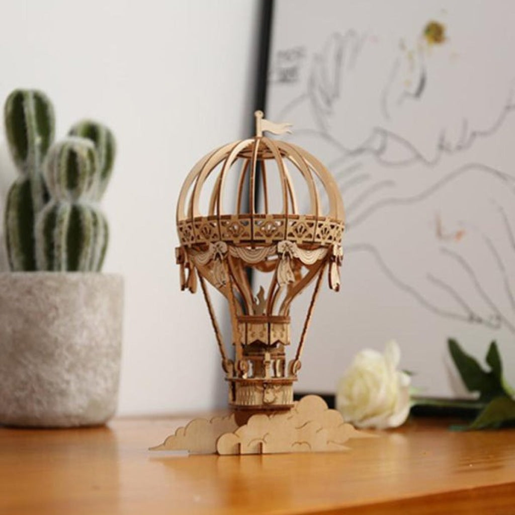 Robotime Rolife Hot Air Balloon 3D Wooden Puzzle Tg406 Dropship
