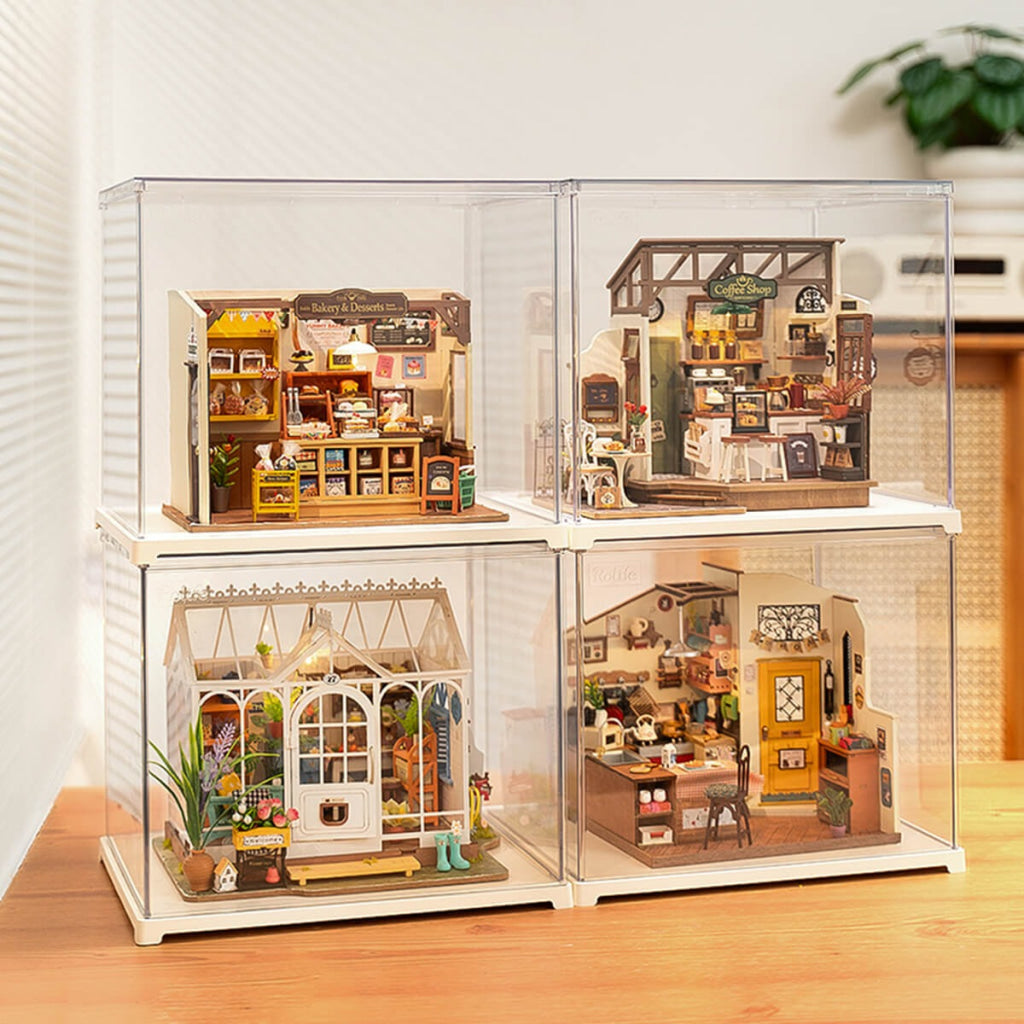 Robotime Rolife Miniature House Display Box Df03L Dropship