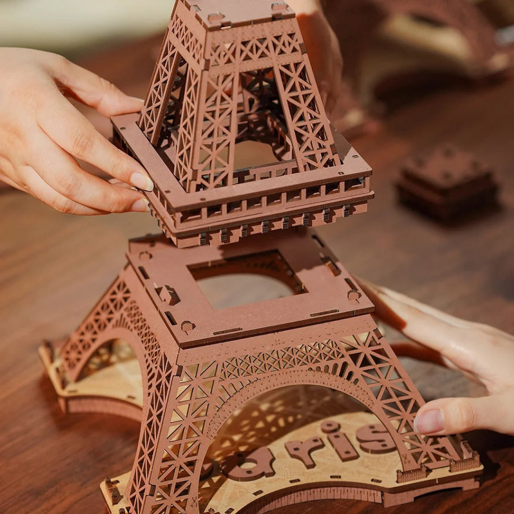 Robotime Rolife Night Of The Eiffel Tower 3D Wooden Puzzle Tgl01 Dropship