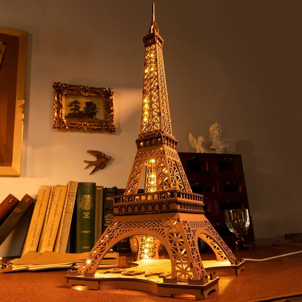 Robotime Rolife Night Of The Eiffel Tower 3D Wooden Puzzle Tgl01 Dropship