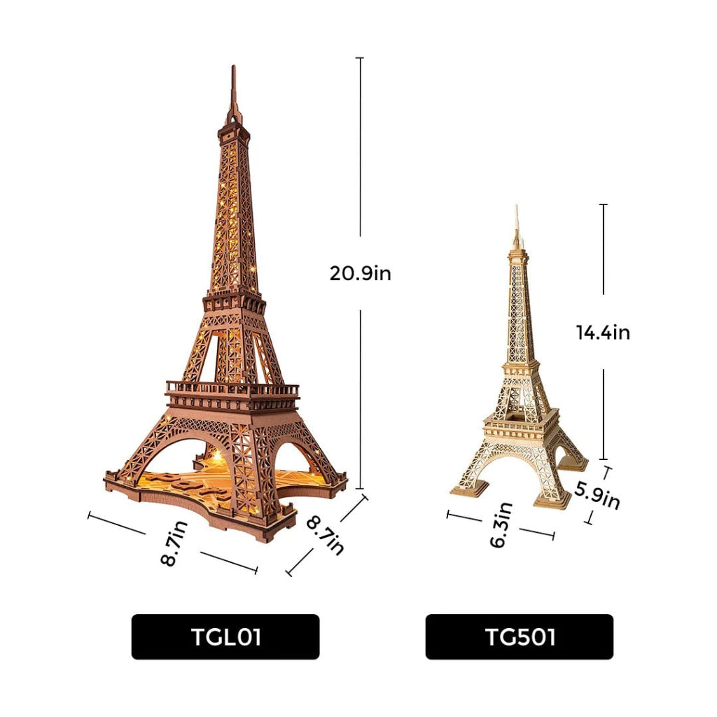 Robotime Rolife Night Of The Eiffel Tower 3D Wooden Puzzle Tgl01 Dropship