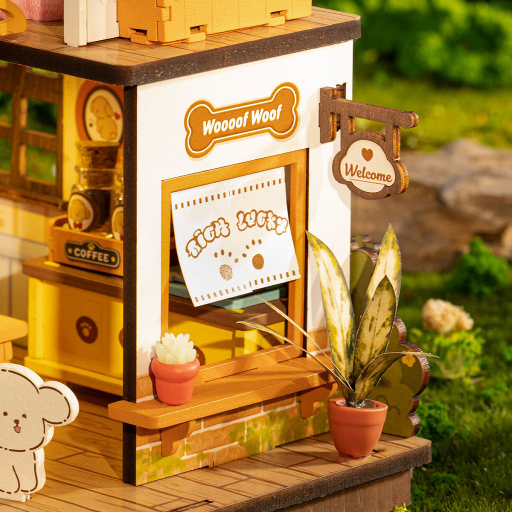 Robotime Rolife Puppy’s Cozy Villa DIY Miniature House DG169 Dropship