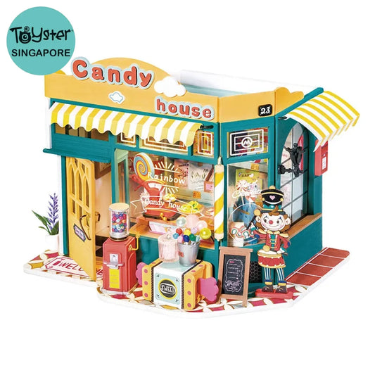 Robotime Rolife Rainbow Candy House Diy Miniature Dg158 Dropship