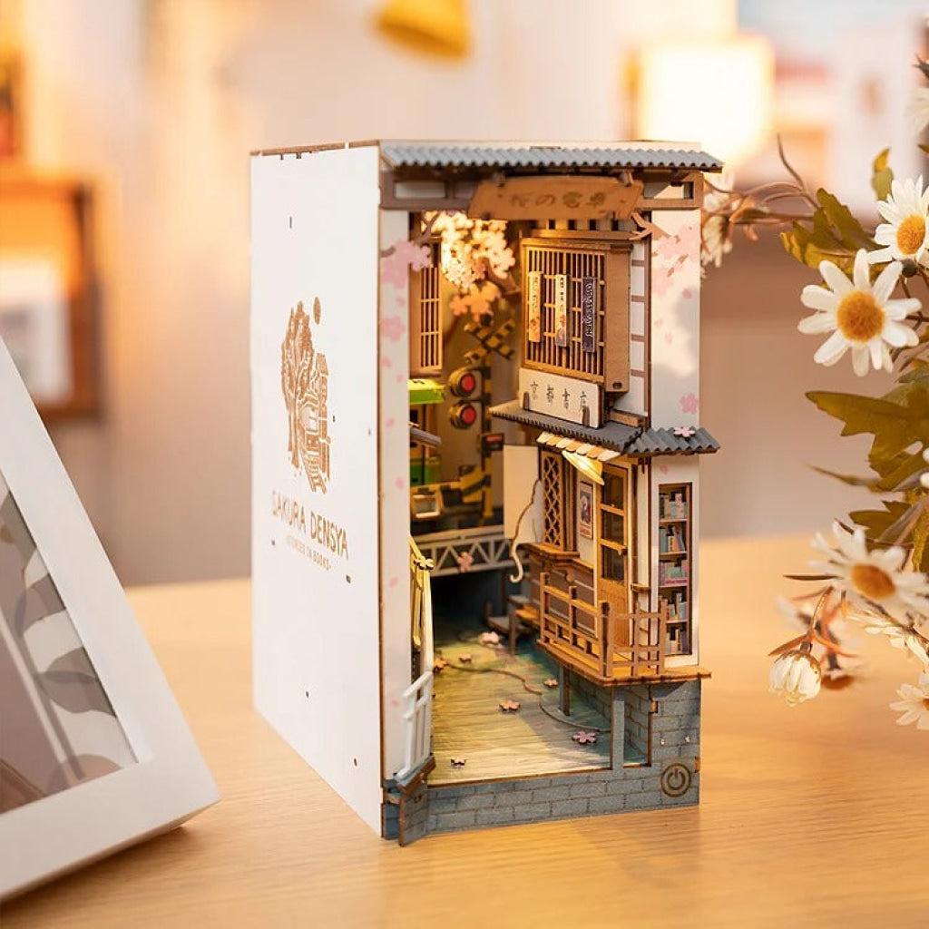 Robotime Rolife Sakura Densya Diy Book Nook Shelf Insert Kit Tgb01 Dropship