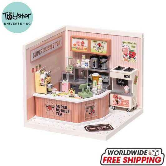 Robotime Rolife Super Creator Double Joy Bubble Tea Plastic Diy Miniature House Kit Dw006 Dropship