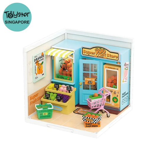 Robotime Rolife Super Creator Fruit Store Plastic Diy Miniature House Kit Dw003 Dropship