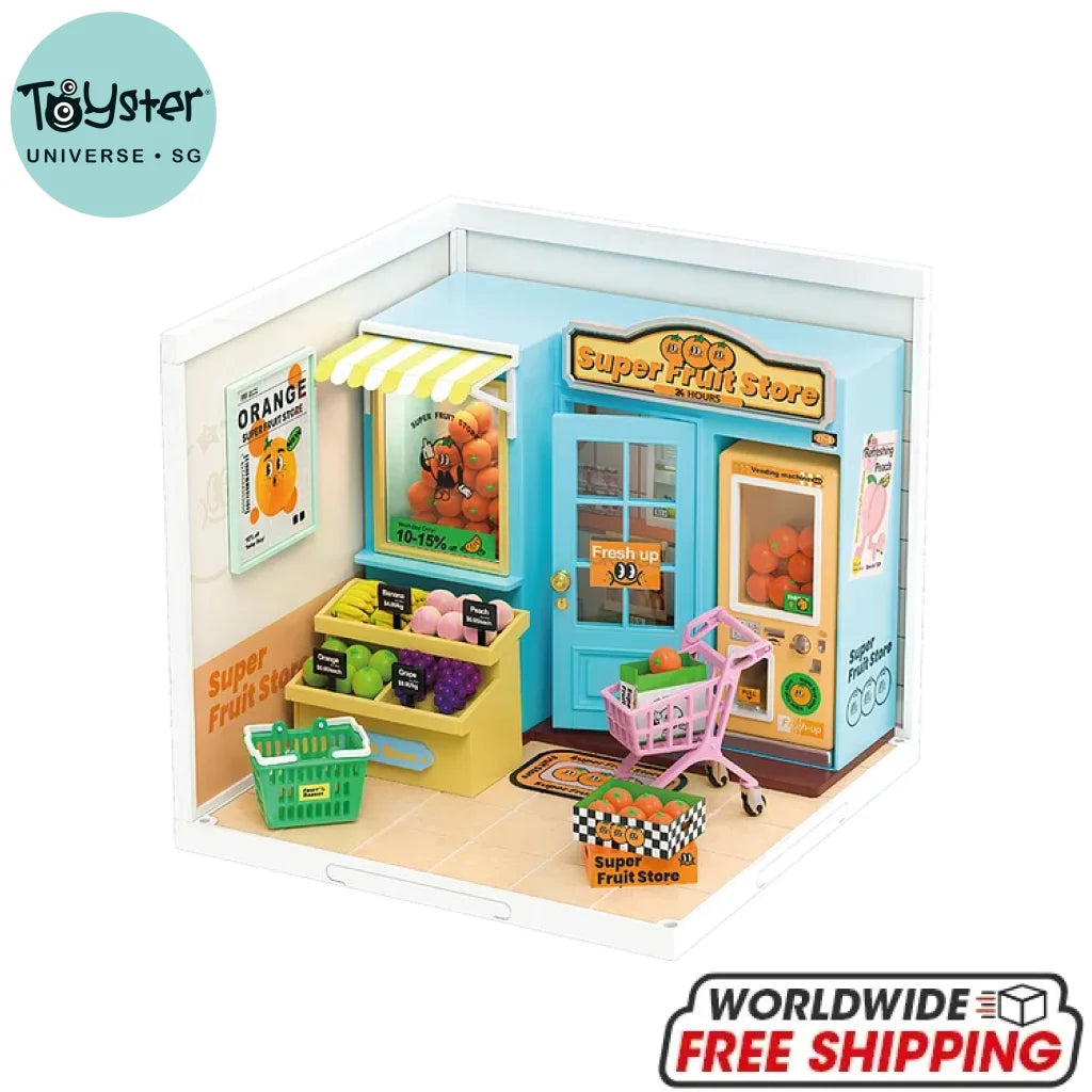 Robotime Rolife Super Creator Fruit Store Plastic Diy Miniature House Kit Dw003 Dropship