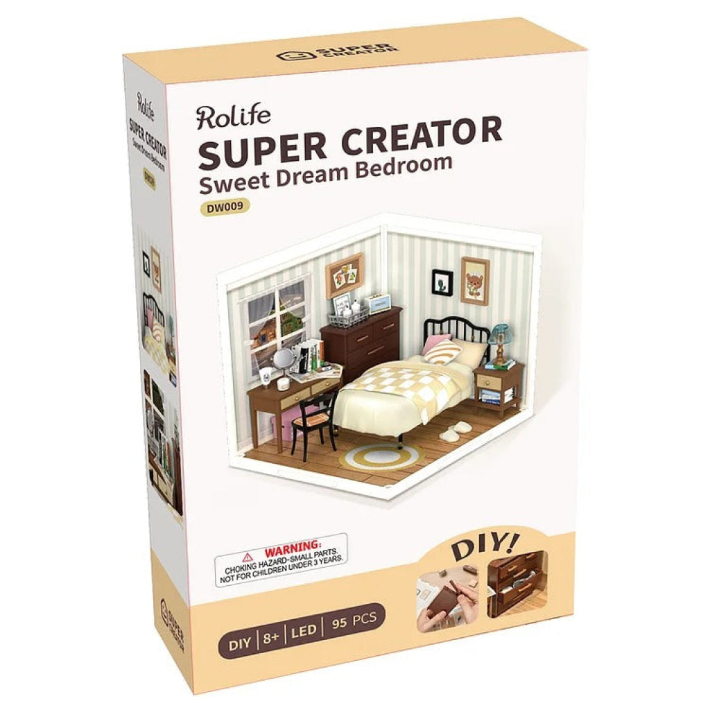 Robotime Rolife Sweet Dream Bedroom Diy Plastic Miniature House Dw009 Dropship