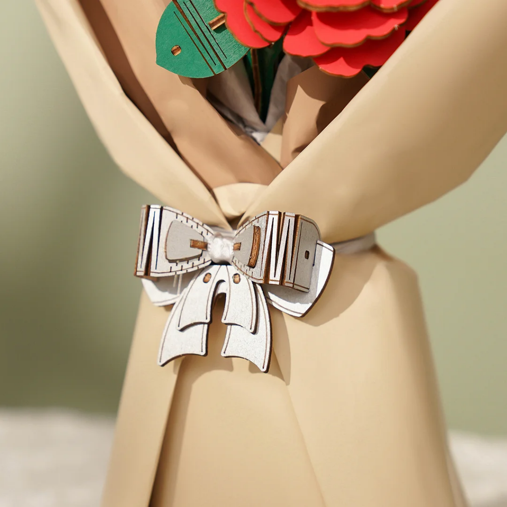 Robotime Rowood Diy Wooden Flower Bouquet 3D Puzzle Tw01H Dropship