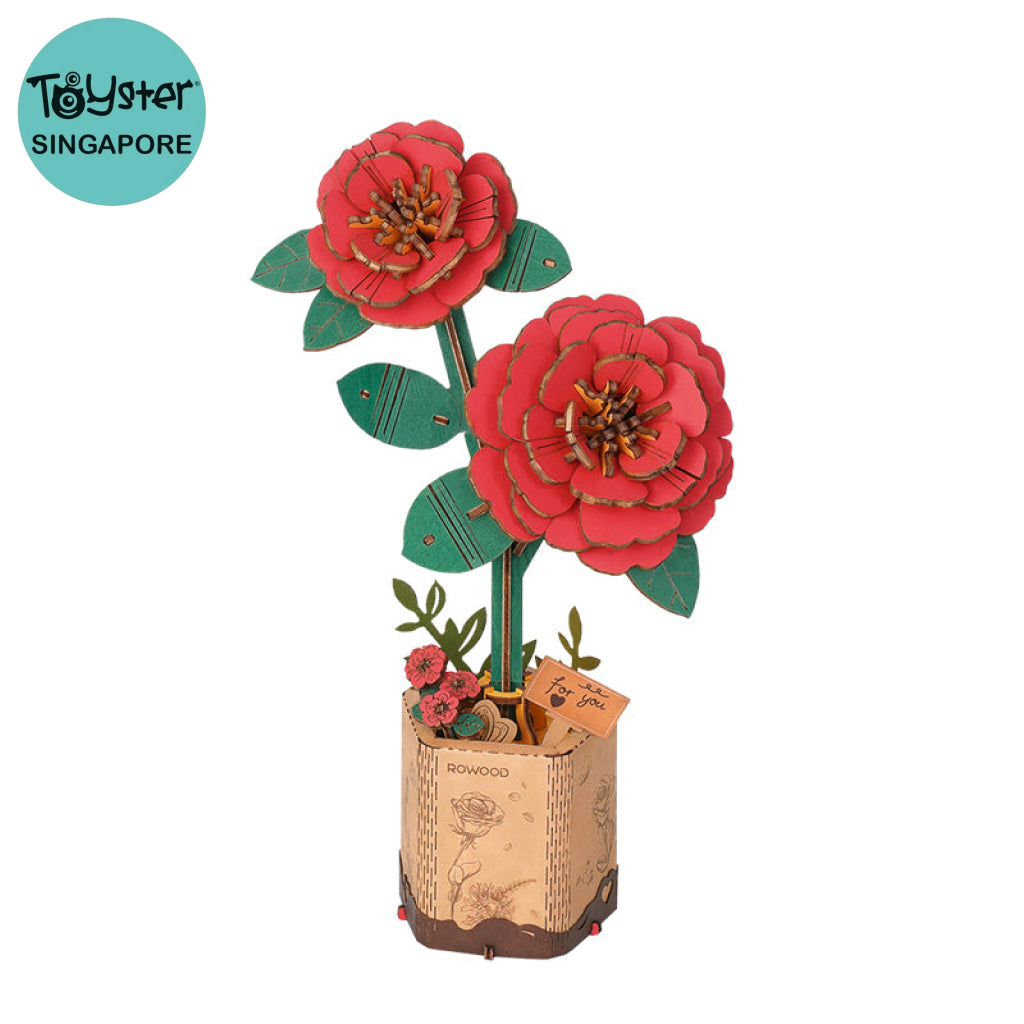 Robotime Rowood Red Camellia Tw031 Dropship