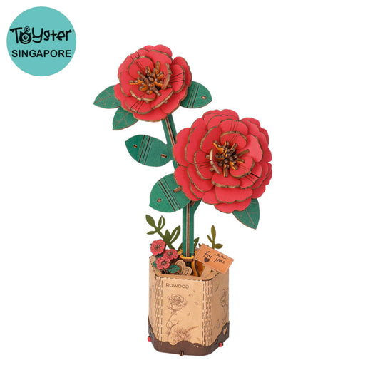 Robotime Rowood Red Camellia Tw031 Dropship