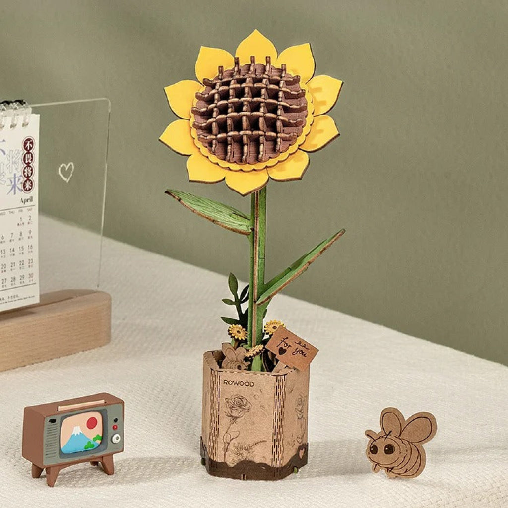 Robotime Rowood Sunflower Tw011 Dropship